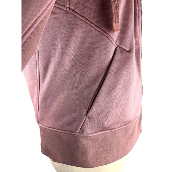 Athleta Triumph Rose Pink Luxe Shine Women Sherpa Lined Hoodie Jacket, Medium - Picture 14 of 16